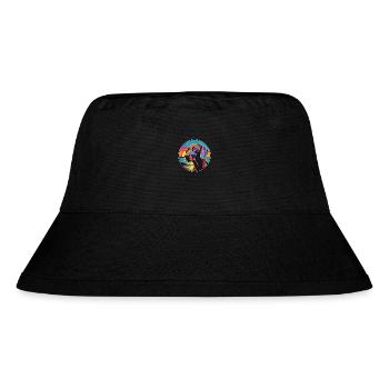 Belgian Pointer Dog Breed Colorful Cartoon Waterco - Stanley/Stella Recycled Bucket Hat - black - Front