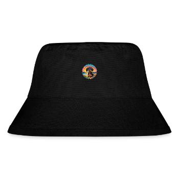Dackel Hund Rasse Bunte Karikatur Aquarell - Stanley/Stella recycelter Bucket Hat - Schwarz - Vorne
