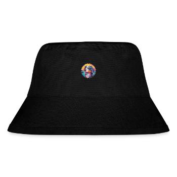 Caucasian Ovcharka Dog Breed Colorful Cartoon Wate - Stanley/Stella Recycled Bucket Hat - black - Front