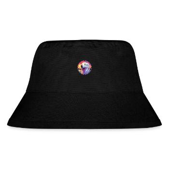 Great Pyrenees Dog Breed Colorful Cartoon Watercol - Stanley/Stella Recycled Bucket Hat - black - Front