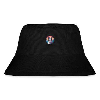 Georgischer Schäferhund Rasse Buntes Karikatur Wasser - Stanley/Stella recycelter Bucket Hat - Schwarz - Vorne