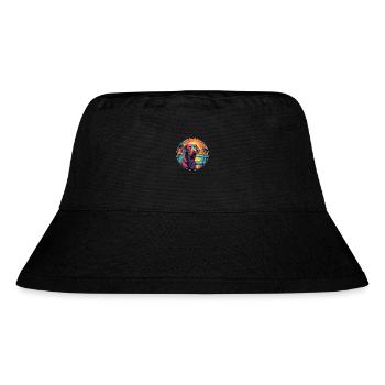 Indische Pariahundrasse Bunte Karikatur Watercolo - Stanley/Stella recycelter Bucket Hat - Schwarz - Vorne