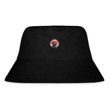 Istrian Wirehaired Hound Dog Breed Colorful Cartoo - Stanley/Stella Recycled Bucket Hat - black - Front