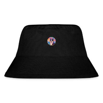 Karelian Bear Dog Breed Colorful Cartoon Watercolo - Stanley/Stella Recycled Bucket Hat - black - Front