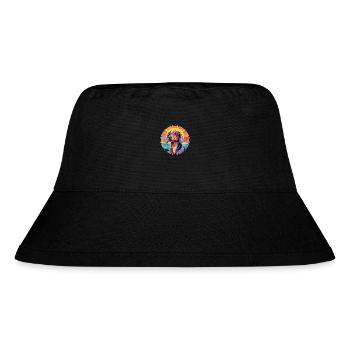 Lettische Jagdhundrasse Bunte Karikatur Watercolo - Stanley/Stella recycelter Bucket Hat - Schwarz - Vorne