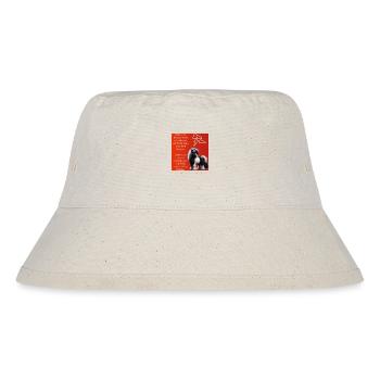 Donner Motto-Shirt - Stanley/Stella recycelter Bucket Hat - Naturweiß - Vorne