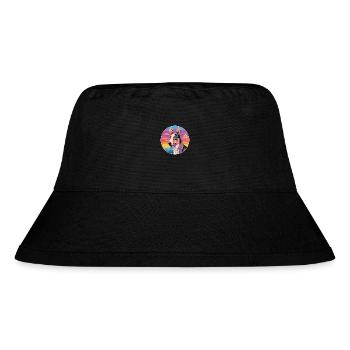 Glatter Collie Hund Rasse Bunte Karikatur Watercolo - Stanley/Stella recycelter Bucket Hat - Schwarz - Vorne