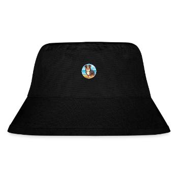 Collie Dog Breed Cartoon Kawaii Clipart Watercolor - Stanley/Stella Recycled Bucket Hat - black - Front