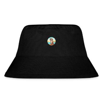 German Spaniel Dog Breed Cartoon Kawaii Clipart - Stanley/Stella Recycled Bucket Hat - black - Front