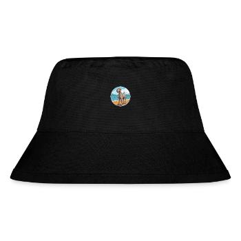 Irish Wolfhound Dog Breed Cartoon Kawaii Clipart - Stanley/Stella Recycled Bucket Hat - black - Front