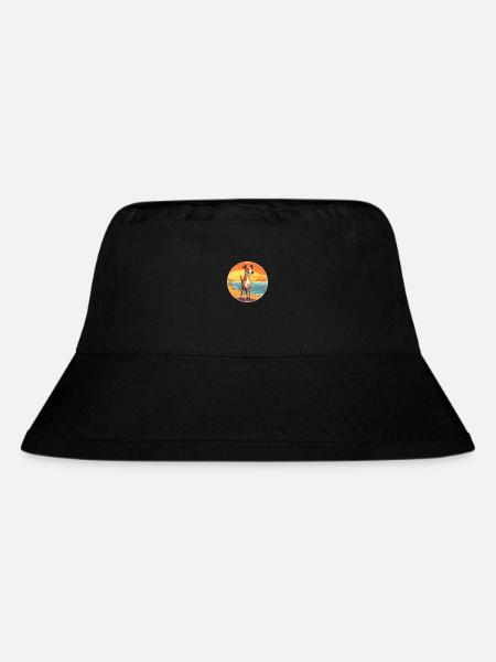 Lurcher Dog Breed Cartoon Kawaii Clipart Dog Pet - Stanley/Stella Recycled Bucket Hat - black
