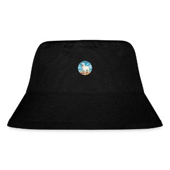 Maremma Sheepdog Dog Breed Cartoon Kawaii Clipart - Stanley/Stella Recycled Bucket Hat - black - Front