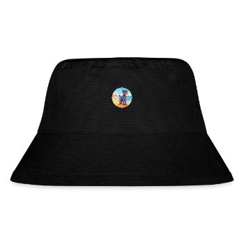 Mittelschnauzer Hund Rasse Cartoon Kawaii Clipart - Stanley/Stella recycelter Bucket Hat - Schwarz - Vorne