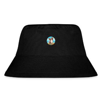 Papillon Hund Rasse Cartoon Kawaii Clipart Hund Haustier - Stanley/Stella recycelter Bucket Hat - Schwarz - Vorne
