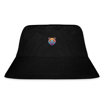 Bär buntes Aquarell Cartoon Kawaii Tier - Stanley/Stella recycelter Bucket Hat - Schwarz - Vorne