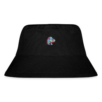 Chameleon Colorful Watercolor Cartoon Kawaii Anima - Stanley/Stella Recycled Bucket Hat - black - Front