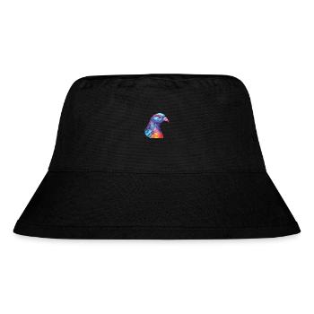 Taube buntes Aquarell Cartoon Kawaii Tier - Stanley/Stella recycelter Bucket Hat - Schwarz - Vorne