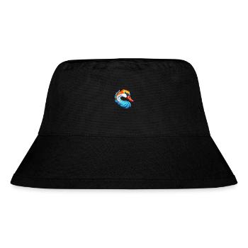 Schwan Buntes Aquarell Cartoon Kawaii Tier - Stanley/Stella recycelter Bucket Hat - Schwarz - Vorne