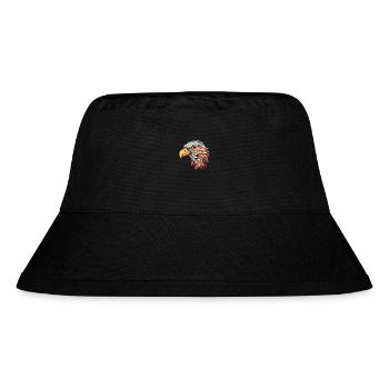 Adler Buntes Aquarell Cartoon Kawaii Tier - Stanley/Stella recycelter Bucket Hat - Schwarz - Vorne