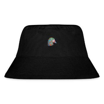 Echidna Colorful Watercolor Cartoon Kawaii Animal - Stanley/Stella Recycled Bucket Hat - black - Front