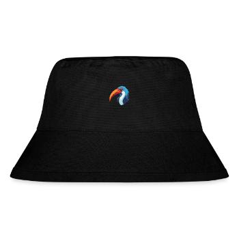 Ibis Colorful Watercolor Cartoon Kawaii Animal - Stanley/Stella Recycled Bucket Hat - black - Front