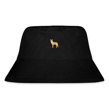 Kojote Buntes Aquarell Cartoon Kawaii Tier - Stanley/Stella recycelter Bucket Hat - Schwarz - Vorne