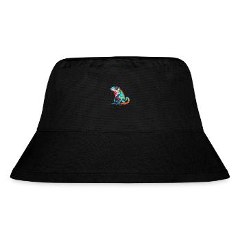 Lizard Colorful Watercolor Cartoon Kawaii Animal - Stanley/Stella Recycled Bucket Hat - black - Front