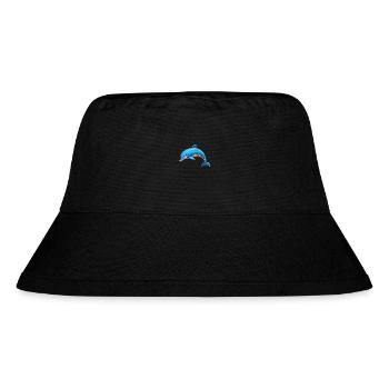 Dolphin Colorful Watercolor Cartoon Kawaii Animal - Stanley/Stella Recycled Bucket Hat - black - Front