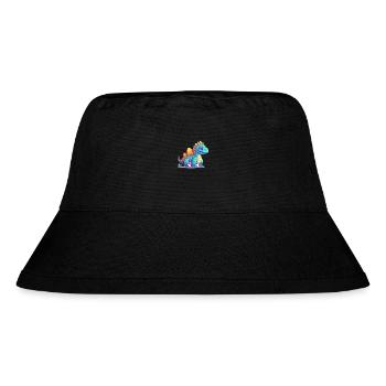 Dinosaur Colorful Watercolor Cartoon Kawaii Animal - Stanley/Stella Recycled Bucket Hat - black - Front