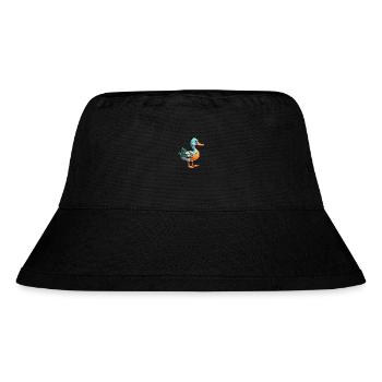 Ente buntes Aquarell Cartoon Kawaii Tier - Stanley/Stella recycelter Bucket Hat - Schwarz - Vorne