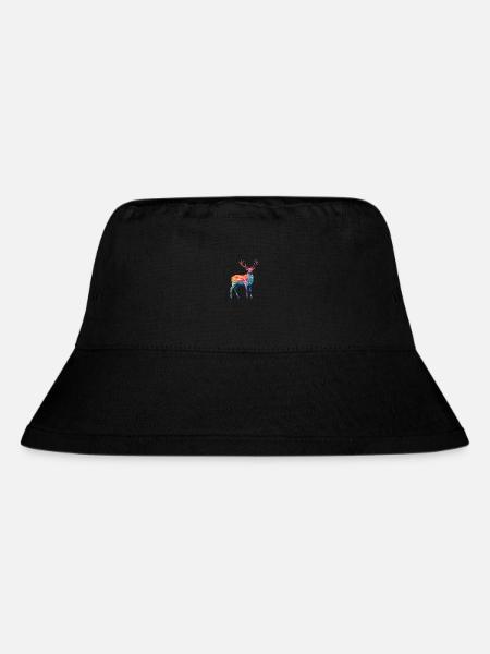 Hirsch buntes Aquarell Cartoon Kawaii Tier - Stanley/Stella recycelter Bucket Hat - Schwarz