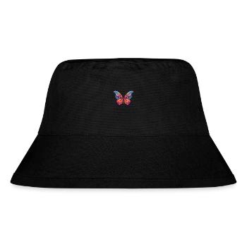 Schmetterling Bunte Aquarell-Karikatur Kawaii Anima - Stanley/Stella recycelter Bucket Hat - Schwarz - Vorne