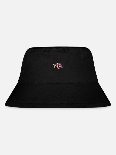 Schildkröte buntes Aquarell Cartoon Kawaii Tier - Stanley/Stella recycelter Bucket Hat - Schwarz