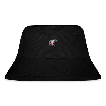 Tapir Colorful Watercolor Cartoon Kawaii Animal - Stanley/Stella Recycled Bucket Hat - black - Front