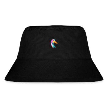 Gans buntes Aquarell Cartoon Kawaii Tier - Stanley/Stella recycelter Bucket Hat - Schwarz - Vorne