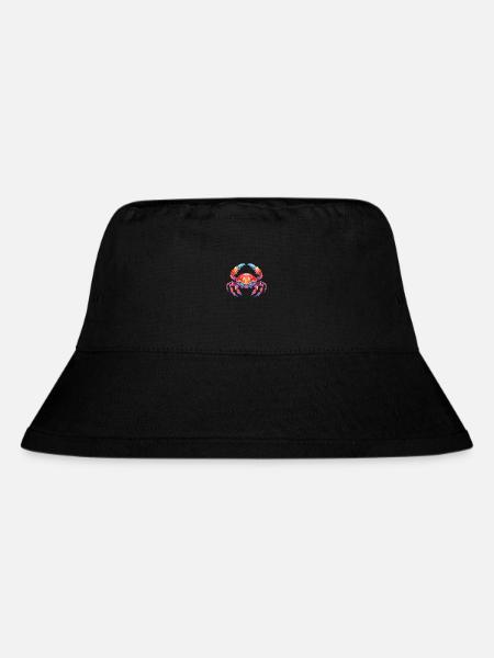 Krabbe buntes Aquarell Cartoon Kawaii Tier - Stanley/Stella recycelter Bucket Hat - Schwarz