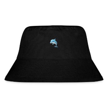 Dolphin Cute Cartoon Kawaii Watercolor Animal Pet - Stanley/Stella Recycled Bucket Hat - black - Front
