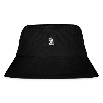 Husky Hund Niedliche Karikatur Kawaii Aquarell Tier Pe - Stanley/Stella recycelter Bucket Hat - Schwarz - Vorne