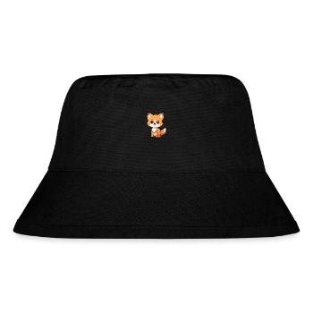 Fuchs Niedliche Karikatur Kawaii Aquarell Tier Haustier - Stanley/Stella recycelter Bucket Hat - Schwarz - Vorne