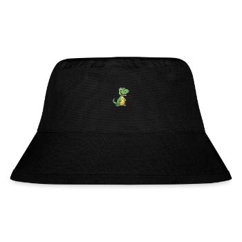 Krokodil Niedliche Karikatur Kawaii Aquarell Tier P - Stanley/Stella recycelter Bucket Hat - Schwarz - Vorne