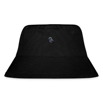 Crow Cute Cartoon Kawaii Watercolor Animal Pet - Stanley/Stella Recycled Bucket Hat - black - Front