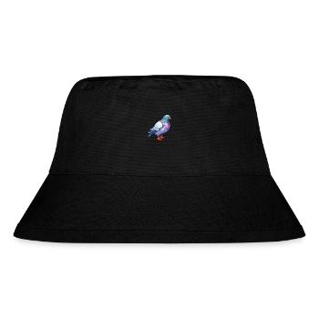 Taube buntes Aquarell Cartoon Kawaii Tier - Stanley/Stella recycelter Bucket Hat - Schwarz - Vorne