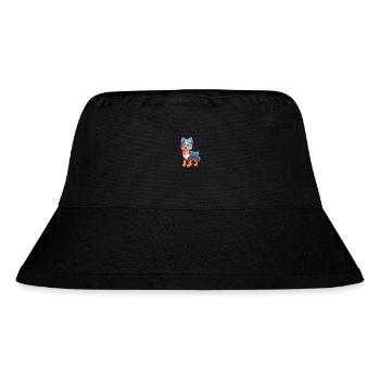 Wolf Cute Cartoon Kawaii Watercolor Animal Pet - Stanley/Stella Recycled Bucket Hat - black - Front