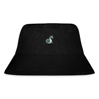 Anakonda Niedliche Karikatur Kawaii Aquarell Tier Haustier - Stanley/Stella recycelter Bucket Hat - Schwarz - Vorne