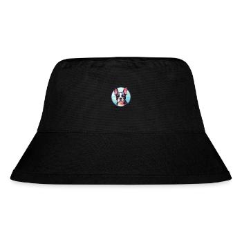 Boston Terrier Hund Bunte Karikatur - Stanley/Stella recycelter Bucket Hat - Schwarz - Vorne