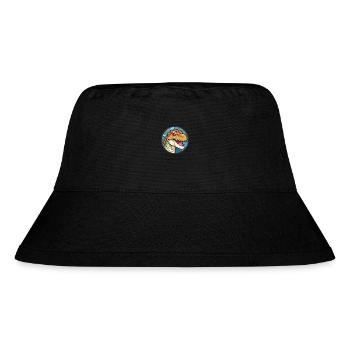 Dinosaur Stained Glass Colorful Cartoon Kawaii Ani - Stanley/Stella Recycled Bucket Hat - black - Front