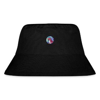 Dinosaur Stained Glass Colorful Cartoon Kawaii Ani - Stanley/Stella Recycled Bucket Hat - black - Front