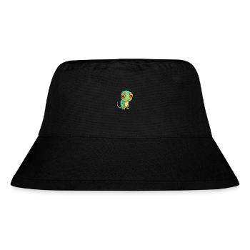 Chameleon Cute Cartoon Kawaii Watercolor Animal Pe - Stanley/Stella Recycled Bucket Hat - black - Front