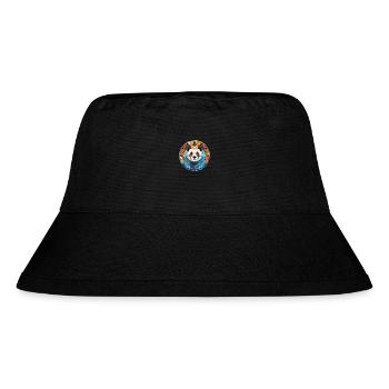 Panda Buntglas Bunte Karikatur Kawaii Tier - Stanley/Stella recycelter Bucket Hat - Schwarz - Vorne