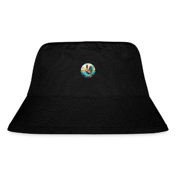 Rooster Stained Glass Colorful Cartoon Kawaii Anim - Stanley/Stella Recycled Bucket Hat - black - Front